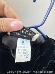 MaxSold Auction: Jackie Bernard for EKLEKTIC Vintage Velvet Midi Dress, Size 8 - Los Angeles (California, USA) PARTNER MANAGED Downsizing Online Auction - West 88th Place