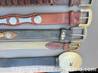 MaxSold Auction: Lot of 11 Leather Belts - Los Angeles (California, USA) PARTNER MANAGED Downsizing Online Auction - West 88th Place
