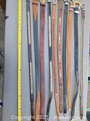 MaxSold Auction: Lot of 11 Leather Belts, Assorted Lengths - Los Angeles (California, USA) PARTNER MANAGED Downsizing Online Auction - West 88th Place