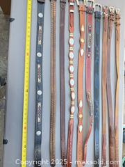 MaxSold Auction: Lot of 11 Leather Belts, Various Finishes - Los Angeles (California, USA) PARTNER MANAGED Downsizing Online Auction - West 88th Place