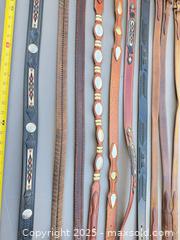 MaxSold Auction: Lot of 11 Leather Belts, Various Finishes - Los Angeles (California, USA) PARTNER MANAGED Downsizing Online Auction - West 88th Place