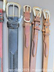 MaxSold Auction: Lot of 11 Leather Belts, Various Finishes - Los Angeles (California, USA) PARTNER MANAGED Downsizing Online Auction - West 88th Place