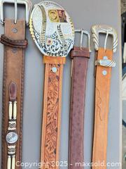 MaxSold Auction: Lot of 12 Leather Belts (Western & Fashion) - Los Angeles (California, USA) PARTNER MANAGED Downsizing Online Auction - West 88th Place