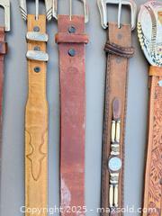 MaxSold Auction: Lot of 12 Leather Belts (Western & Fashion) - Los Angeles (California, USA) PARTNER MANAGED Downsizing Online Auction - West 88th Place