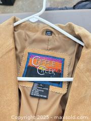 MaxSold Auction: Lot of 2 Men's Leather Jackets — Suede Fringe & Smooth Blazer - Los Angeles (California, USA) PARTNER MANAGED Downsizing Online Auction - West 88th Place