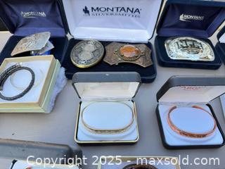 MaxSold Auction: Lot of 30–40 Western/Southwestern Belt Buckles & Bracelets - Los Angeles (California, USA) PARTNER MANAGED Downsizing Online Auction - W 88th Place