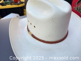 MaxSold Auction: Lot of 3 Natural Straw Cowboy/Western Hats - Los Angeles (California, USA) PARTNER MANAGED Downsizing Online Auction - West 88th Place