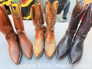 MaxSold Auction: Lot of 3 Western Cowboy Boots Nocona & Ariat Size 10 D - Los Angeles (California, USA) PARTNER MANAGED Downsizing Online Auction - West 88th Place