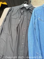 MaxSold Auction: Lot of 4 Men's Long-Sleeve Button Shirts — Wrangler, Schaefer, Scully - Los Angeles (California, USA) PARTNER MANAGED Downsizing Online Auction - West 88th Place