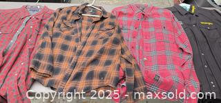MaxSold Auction: Lot of 4 Men's Long-Sleeve Flannel / Button-Up Shirts - Los Angeles (California, USA) PARTNER MANAGED Downsizing Online Auction - West 88th Place