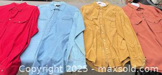 MaxSold Auction: Lot of 4 Men's Long-Sleeve Western/Casual Shirts - Los Angeles (California, USA) PARTNER MANAGED Downsizing Online Auction - West 88th Place