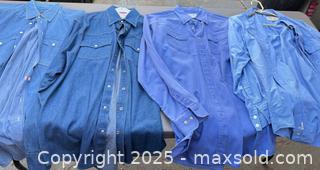 MaxSold Auction: Lot of 4 Men's Long-Sleeve Western/Denim Shirts - Los Angeles (California, USA) PARTNER MANAGED Downsizing Online Auction - West 88th Place