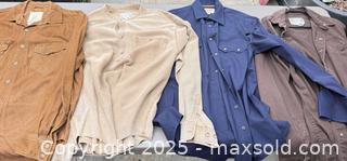 MaxSold Auction: Lot of 4 Men's Western Shirts & 1 Suede Jacket, Mixed Brands - Los Angeles (California, USA) PARTNER MANAGED Downsizing Online Auction - West 88th Place
