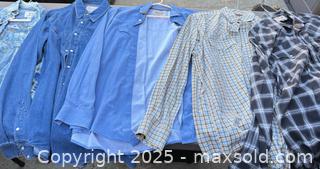 MaxSold Auction: Lot of 5 Long Sleeve Western Button/Snap Shirts, Size L - Los Angeles (California, USA) PARTNER MANAGED Downsizing Online Auction - West 88th Place