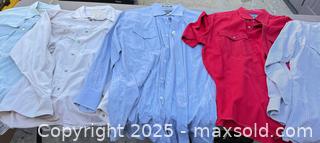 MaxSold Auction: Lot of 5 Men's Button-Up Western Shirts — Miller Ranch, Wrangler, Lucchese - Los Angeles (California, USA) PARTNER MANAGED Downsizing Online Auction - West 88th Place