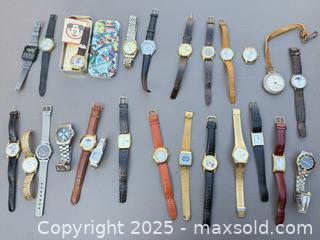 MaxSold Auction: Lot of Approximately 26 Wristwatches & 1 Pocket Watch - Los Angeles (California, USA) PARTNER MANAGED Downsizing Online Auction - West 88th Place
