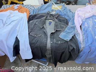 MaxSold Auction: Lot of Approximately 8 Men's Long-Sleeve Button-Up/Work/Denim Shirts - Los Angeles (California, USA) PARTNER MANAGED Downsizing Online Auction - West 88th Place