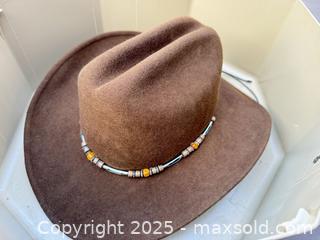 MaxSold Auction: Lot of Two Hats: Rodeo King Brown Felt Cowboy & LHC White Straw - Los Angeles (California, USA) PARTNER MANAGED Downsizing Online Auction - W 88th Place