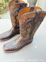 MaxSold Auction: Lucchese 10 D Brown Crocodile/Alligator Western Cowboy Boots - Los Angeles (California, USA) PARTNER MANAGED Downsizing Online Auction - W 88th Place