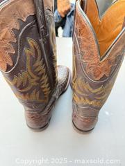 MaxSold Auction: Lucchese 10 D Brown Crocodile/Alligator Western Cowboy Boots - Los Angeles (California, USA) PARTNER MANAGED Downsizing Online Auction - W 88th Place