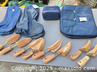 MaxSold Auction: Lucchese Boot/Shoe Bags, Stetson Hat Box & 4 Pairs Cedar Shoe Trees - Los Angeles (California, USA) PARTNER MANAGED Downsizing Online Auction - West 88th Place
