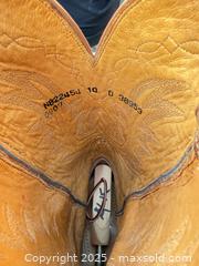 MaxSold Auction: Lucchese (likely) Men's Brown Leather Snip Toe Western Boots, Size 10D - Los Angeles (California, USA) PARTNER MANAGED Downsizing Online Auction - West 88th Place