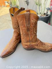 MaxSold Auction: Lucchese Size 10 D Brown/Cognac Leather Western Boots - Los Angeles (California, USA) PARTNER MANAGED Downsizing Online Auction - W 88th Place