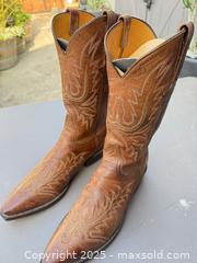 MaxSold Auction: Lucchese Size 10 D Brown/Cognac Leather Western Boots - Los Angeles (California, USA) PARTNER MANAGED Downsizing Online Auction - W 88th Place