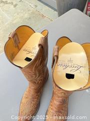 MaxSold Auction: Lucchese Size 10 D Brown/Cognac Leather Western Boots - Los Angeles (California, USA) PARTNER MANAGED Downsizing Online Auction - W 88th Place
