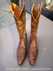 MaxSold Auction: Men's Western Cowboy Boots Size 10 D Brown Leather Snip Toe - Los Angeles (California, USA) PARTNER MANAGED Downsizing Online Auction - West 88th Place