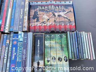 MaxSold Auction: Mixed media lot: DVDs, VHS & CDs (approximately 45+ pieces) - Los Angeles (California, USA) PARTNER MANAGED Downsizing Online Auction - West 88th Place