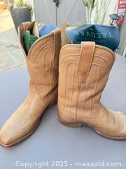 MaxSold Auction: Tecovas 10 D Tan Leather Western Cowboy Boots - Los Angeles (California, USA) PARTNER MANAGED Downsizing Online Auction - W 88th Place
