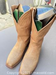 MaxSold Auction: Tecovas 10 D Tan Leather Western Cowboy Boots - Los Angeles (California, USA) PARTNER MANAGED Downsizing Online Auction - W 88th Place