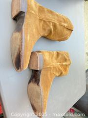 MaxSold Auction: Tecovas 10 D Tan Suede Western Cowboy Boots - Los Angeles (California, USA) PARTNER MANAGED Downsizing Online Auction - W 88th Place
