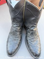 MaxSold Auction: Tecovas Black Ostrich Short Western Boots Size 10–10.5 - Los Angeles (California, USA) PARTNER MANAGED Downsizing Online Auction - West 88th Place