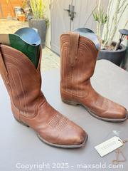 MaxSold Auction: Tecovas Cowboy Boots 10D Brown/Cognac Leather - Los Angeles (California, USA) PARTNER MANAGED Downsizing Online Auction - West 88th Place
