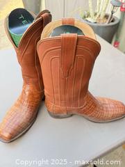 MaxSold Auction: Tecovas Palo Duro Canyon Cowboy Boots Brown/Tan - Los Angeles (California, USA) PARTNER MANAGED Downsizing Online Auction - W 88th Place