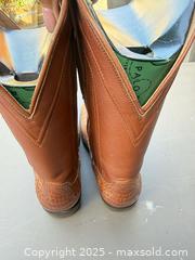 MaxSold Auction: Tecovas Palo Duro Canyon Cowboy Boots Brown/Tan - Los Angeles (California, USA) PARTNER MANAGED Downsizing Online Auction - W 88th Place