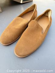 MaxSold Auction: Tecovas The Monterrey Slip-On Driving Loafers, Size 10D, Honey/Tan Suede - Los Angeles (California, USA) PARTNER MANAGED Downsizing Online Auction - West 88th Place