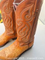 MaxSold Auction: Tony Lama Western Boots Size 10½ Tan/Cognac Snip Toe - Los Angeles (California, USA) PARTNER MANAGED Downsizing Online Auction - W 88th Place