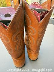 MaxSold Auction: Tony Lama Western Boots Size 10½ Tan/Cognac Snip Toe - Los Angeles (California, USA) PARTNER MANAGED Downsizing Online Auction - W 88th Place