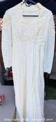 MaxSold Auction: Vintage-Style Ivory/Cream Wedding Gown with Long Lace Sleeves - Los Angeles (California, USA) PARTNER MANAGED Downsizing Online Auction - West 88th Place