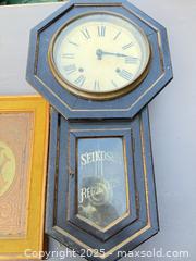 MaxSold Auction: Vintage Seikosha Wall Regulator Clock with Brass Pendulum - Los Angeles (California, USA) PARTNER MANAGED Downsizing Online Auction - West 88th Place