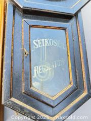 MaxSold Auction: Vintage Seikosha Wall Regulator Clock with Brass Pendulum - Los Angeles (California, USA) PARTNER MANAGED Downsizing Online Auction - West 88th Place