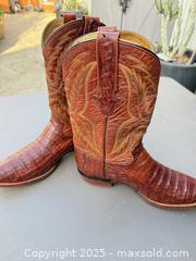 MaxSold Auction: Western Cowboy Boots, Chestnut, Croc-Style Vamp — Made in Mexico - Los Angeles (California, USA) PARTNER MANAGED Downsizing Online Auction - W 88th Place