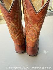 MaxSold Auction: Western Cowboy Boots, Chestnut, Croc-Style Vamp — Made in Mexico - Los Angeles (California, USA) PARTNER MANAGED Downsizing Online Auction - W 88th Place