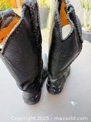 MaxSold Auction: Western Cowboy Boots Size 10 D Black Leather Snip Toe - Los Angeles (California, USA) PARTNER MANAGED Downsizing Online Auction - West 88th Place