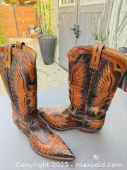 MaxSold Auction: Western Cowboy Boots Size 8.5 Brown and Tan Two-Tone - Los Angeles (California, USA) PARTNER MANAGED Downsizing Online Auction - West 88th Place