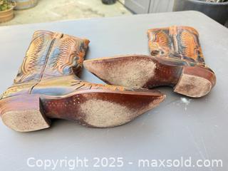 MaxSold Auction: Western Cowboy Boots Size 8.5 Brown and Tan Two-Tone - Los Angeles (California, USA) PARTNER MANAGED Downsizing Online Auction - West 88th Place