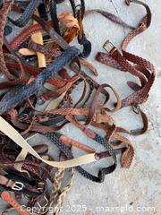 MaxSold Auction: Large lot of leather and canvas belts size 34 - Los Angeles (California, USA) PARTNER MANAGED Downsizing Online Auction - West 88th Place